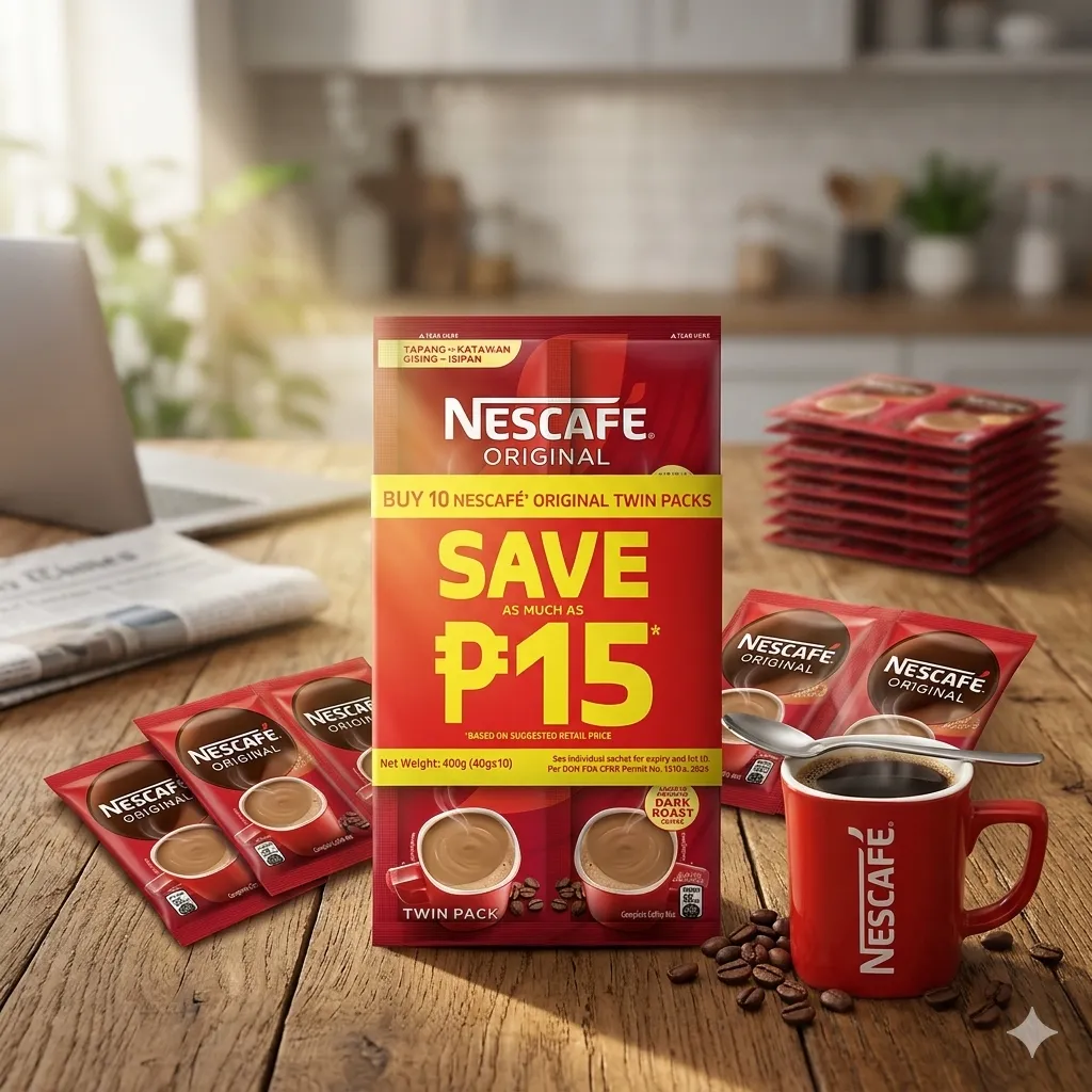 NESCAFE ORIGINAL TWINPACK 40GX10 SAVE 15